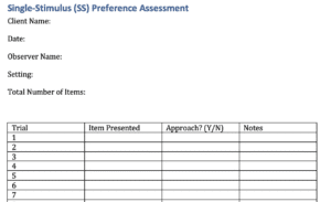free preference assessment